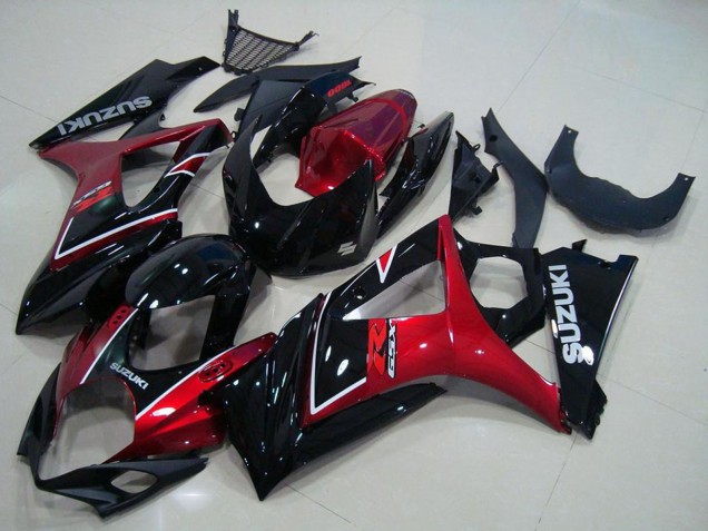 Descuento Carenado Moto Suzuki GSXR 1000 2007-2008 - Rojo Negro Brillante