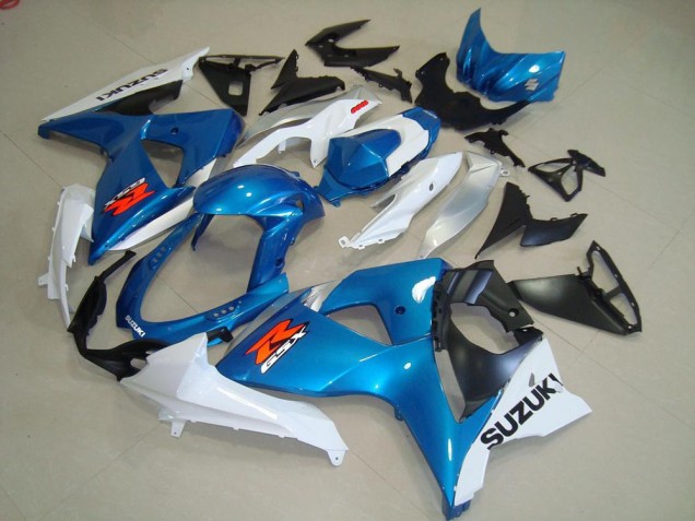 Descuento Carenados Moto Suzuki GSXR 1000 2009-2016 - Azul Claro Blanco Negro OEM Estilo