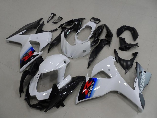 Descuento Carenados Moto Suzuki GSXR 1000 2009-2016 - Blanco Azul Plata Negro