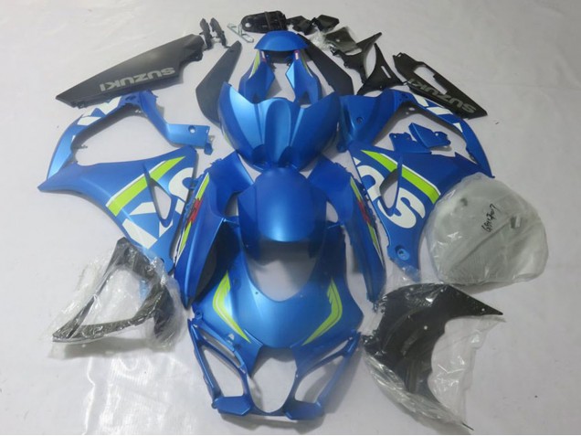 Descuento Carenados Moto Suzuki GSXR 1000 2017-2024 - Azul Verde Lima Blanco