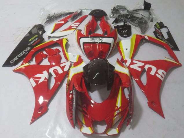 Descuento Carenados Moto Suzuki GSXR 1000 2017-2024 - Rojo Amarillo Blanco