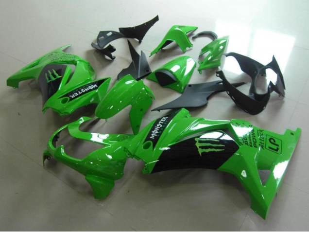 Descuento Carenados Moto Kawasaki ZX250R 2008-2012 - Verde Negro Brillante Monstruo