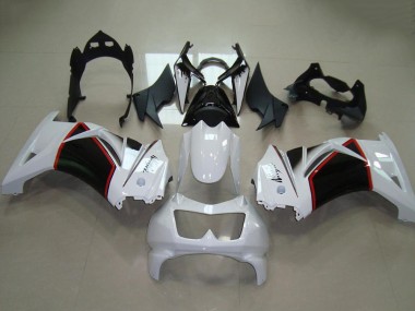 Descuento Carenados Moto Kawasaki ZX250R 2008-2012 - Blanco Rojo Negro Brillante