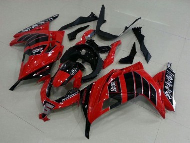 Descuento Carenados Moto Kawasaki ZX300R 2013-2018 - Rojo Negro Air Force