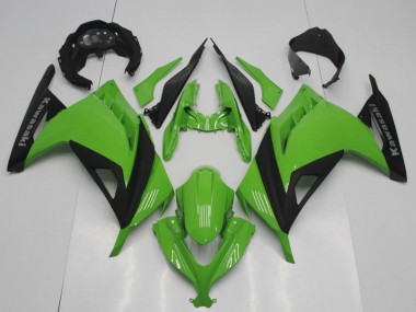 Descuento Carenados Moto Kawasaki ZX300R 2013-2018 - Verde Negro Mate OEM Estilo
