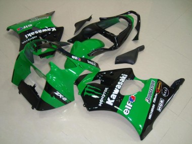 Descuento Carenados Moto Kawasaki ZX6R 2000-2002 - Verde Negro Brillante Monstruo
