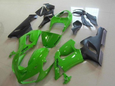Descuento Carenados Moto Kawasaki ZX6R 2005-2006 - Verde Negro Mate
