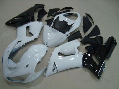 Descuento Carenado Moto Kawasaki ZX6R 2005-2006 - Blanco Negro