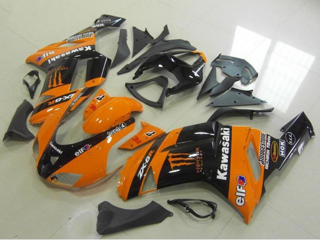 Descuento Carenados Moto Kawasaki ZX6R 2007-2008 - Naranja Monstruo