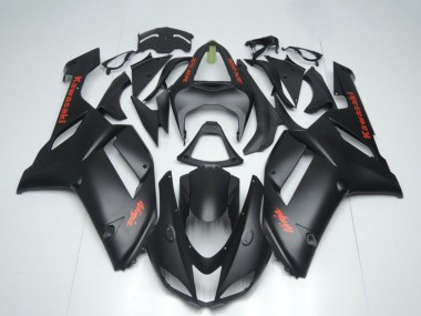 Descuento Carenados Moto Kawasaki ZX6R 2007-2008 - Negro Mate Rojo Sticker
