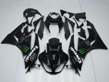 Descuento Carenados Moto Kawasaki ZX6R 2009-2012 - Negro Brillante Verde Monstruo