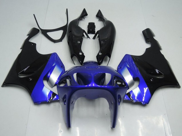 Descuento Carenados Moto Kawasaki ZX7R 1996-2003 - Azul Plata Negro Brillante