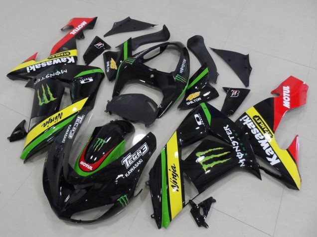 Descuento Carenados Moto Kawasaki ZX10R 2006-2007 - Negro Brillante Rojo Amarillo Verde Monstruo