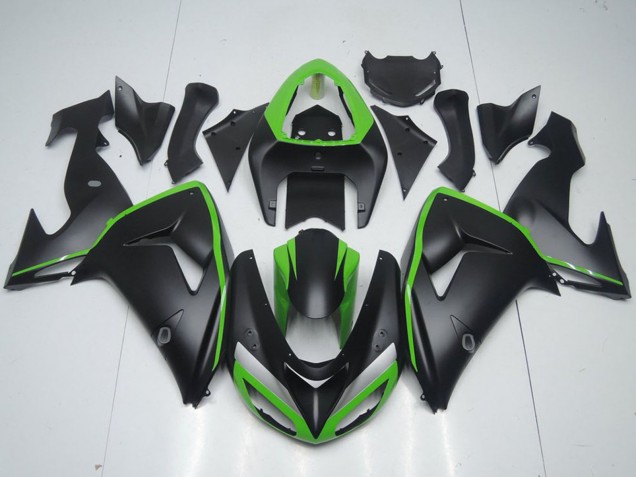 Descuento Carenado Moto Kawasaki ZX10R 2006-2007 - Verde Negro Mate
