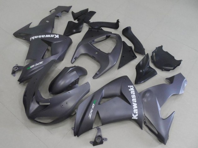 Descuento Carenados Moto Kawasaki ZX10R 2006-2007 - Gris Mate Blanco Calcomanía