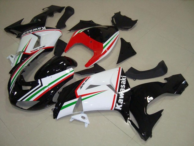 Descuento Carenados Moto Kawasaki ZX10R 2006-2007 - Blanco Rojo Negro Verde