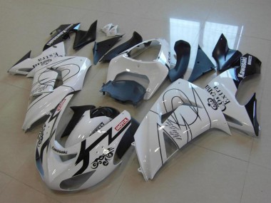 Descuento Carenados Moto Kawasaki ZX10R 2006-2007 - Blanco Negro Rojo Motul Corona Extra