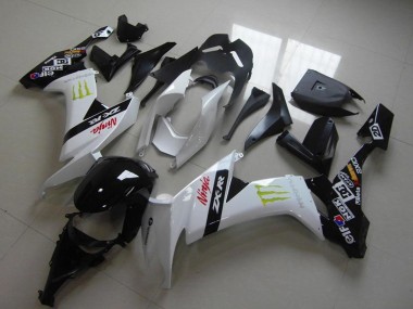 Descuento Carenados Moto Kawasaki ZX10R 2008-2010 - Blanco Negro Brillante Rojo Verde Monstruo