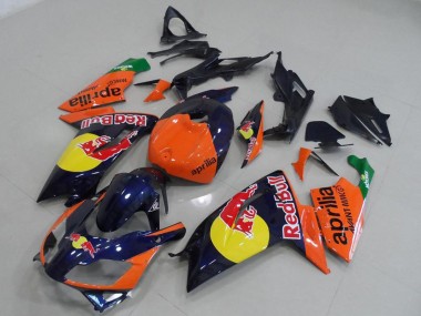 Descuento Carenados Moto Aprilia RS125 2006-2011 - Naranja Rojo Amarillo Azul Oscuro Rojo Bull