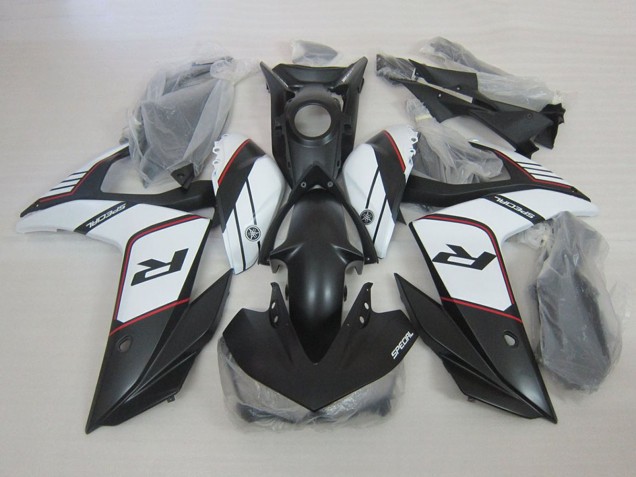Descuento Carenados Moto Yamaha YZF R3 2015-2018 - Blanco Negro Mate