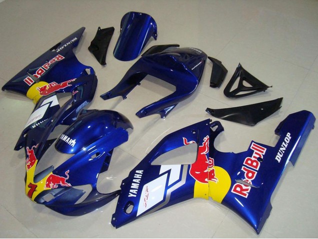 Descuento Carenados Moto Yamaha YZF R1 2000-2001 - Azul Blanco Amarillo Rojo Bull