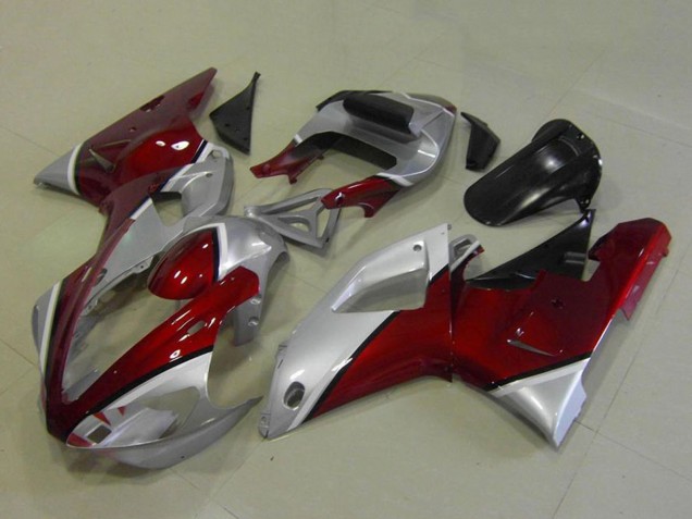 Descuento Carenados Moto Yamaha YZF R1 2000-2001 - Plata Rojo Granate