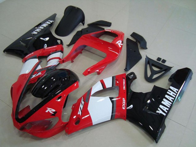 Descuento Carenados Moto Yamaha YZF R1 2000-2001 - Rojo Blanco Negro Brillante