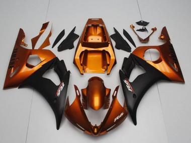 Descuento Carenados Moto Yamaha YZF R6 2003-2004 - Naranja Negro Mate