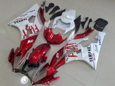 Descuento Carenados Moto Yamaha YZF R6 2006-2007 - Blanco Rojo Fiat Yamalube