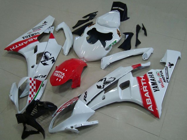 Descuento Carenados Moto Yamaha YZF R6 2006-2007 - Blanco Rojo Motul Michelin Abarth