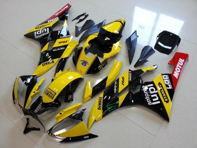 Descuento Carenados Moto Yamaha YZF R6 2006-2007 - Amarillo Negro Brillante Rojo Verde Motul Monstruo