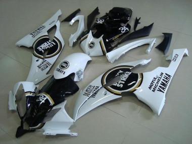 Descuento Carenados Moto Yamaha YZF R6 2008-2016 - Blanco Negro Brillante Lucky Strike Motul Michelin 34
