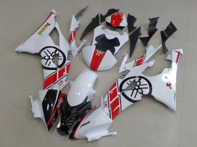 Descuento Kit Carenados Moto Yamaha YZF R6 2008-2016 - Blanco Rojo Negro Brillante