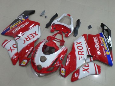 Descuento Carenados Moto Ducati 999 2003-2004 - Blanco Rojo Azul Negro Brillante Xerox OEM Estilo