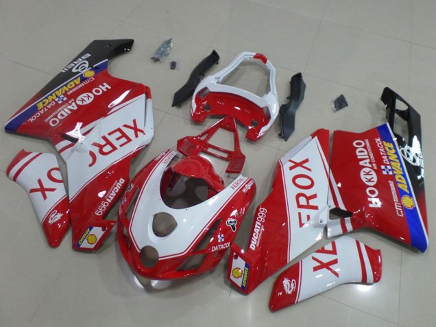 Descuento Carenados Moto Ducati 999 2003-2004 - Blanco Rojo Azul Negro Brillante Xerox OEM Estilo