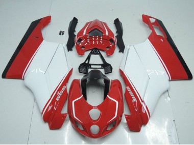 Descuento Carenados Moto Ducati 999 2005-2006 - Blanco Rojo Negro Brillante