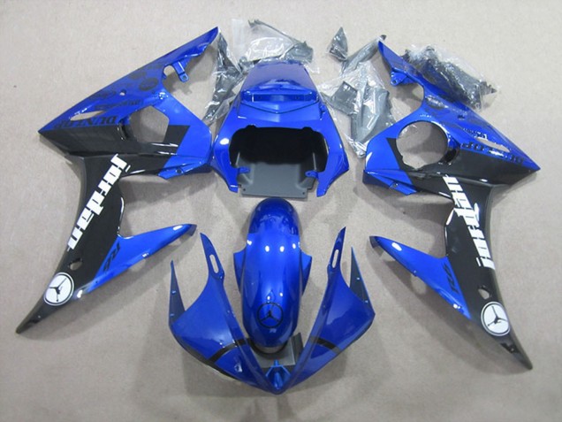 Descuento Carenados Moto Yamaha YZF R6 2003-2004 - Azul Negro Brillante Jordan