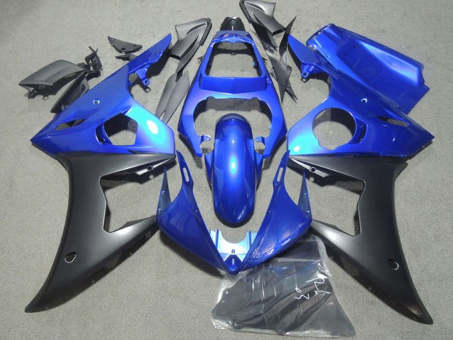 Descuento Carenado Moto Yamaha YZF R6 2003-2004 - Azul Negro Mate