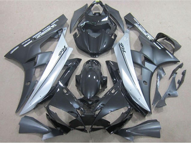 Descuento Carenados Moto Yamaha YZF R6 2006-2007 - Negro Brillante Negro Mate Plata