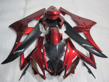 Descuento Carenado Moto Yamaha YZF R6 2006-2007 - Rojo Negro Mate