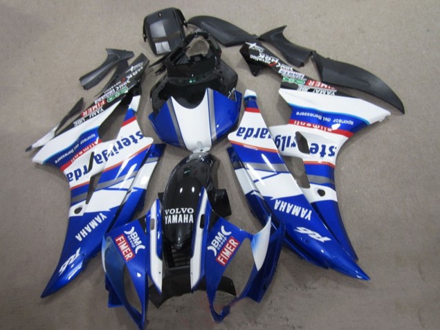 Descuento Carenados Moto Yamaha YZF R6 2006-2007 - Blanco Azul Rojo Sterilgarda Volvo Fimer