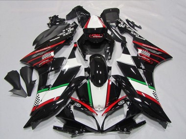 Descuento Carenados Moto Yamaha YZF R6 2006-2007 - Blanco Rojo Negro Brillante Verde Motul
