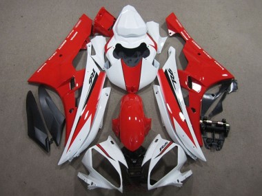Descuento Carenado Moto Yamaha YZF R6 2006-2007 - Blanco Rojo Negro