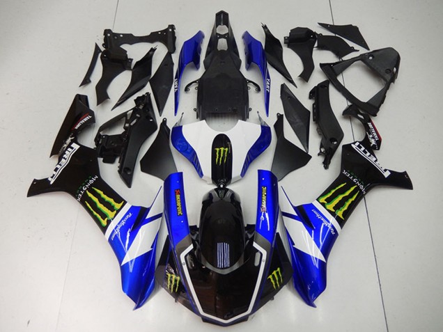 Descuento Carenados Moto Yamaha YZF R1 2015-2019 - Azul Blanco Negro Brillante Verde Monstruo