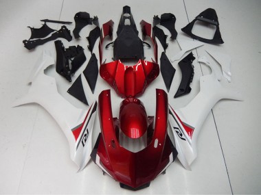 Descuento Carenado Moto Yamaha YZF R1 2015-2019 - Blanco Rojo Negro