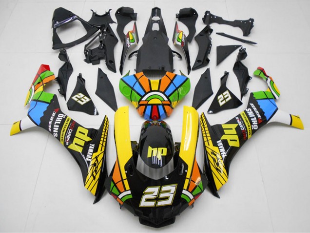 Descuento Carenados Moto Yamaha YZF R1 2015-2019 - Amarillo Rojo Azul Verde HP RuedaColores 23