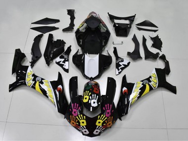 Descuento Carenados Moto Yamaha YZF R1 2015-2019 - Negro Blanco Amarillo Rosa Tiburón