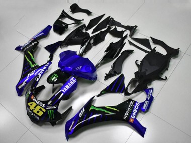 Descuento Carenados Moto Yamaha YZF R1 2015-2019 - Azul Blanco Negro Verde ENEOS Monstruo M1 46