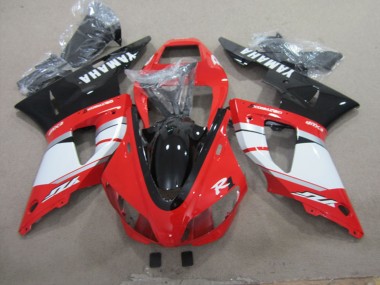 Descuento Carenados Moto Yamaha YZF R1 1998-1999 - Rojo Blanco Plata Negro Brillante