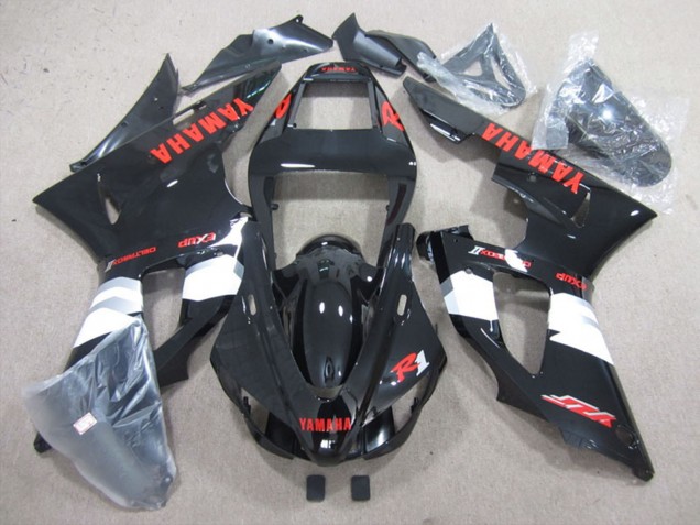 Descuento Carenados Moto Yamaha YZF R1 1998-1999 - Negro Brillante Blanco Rojo Calcomanías